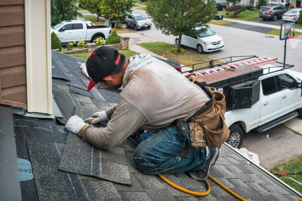 Professional Gutter Repair And Installation technician working in Poplar Ridge, NY